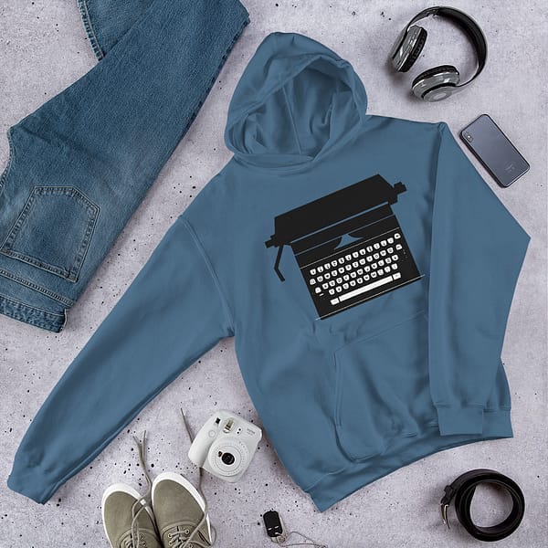 Typewriter Unisex Hoodie - Image 2