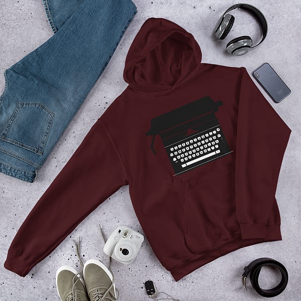 Typewriter Unisex Hoodie - Image 3