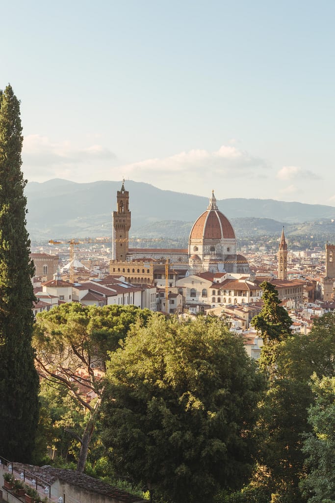 Overhead view of Florence and the Cathedral