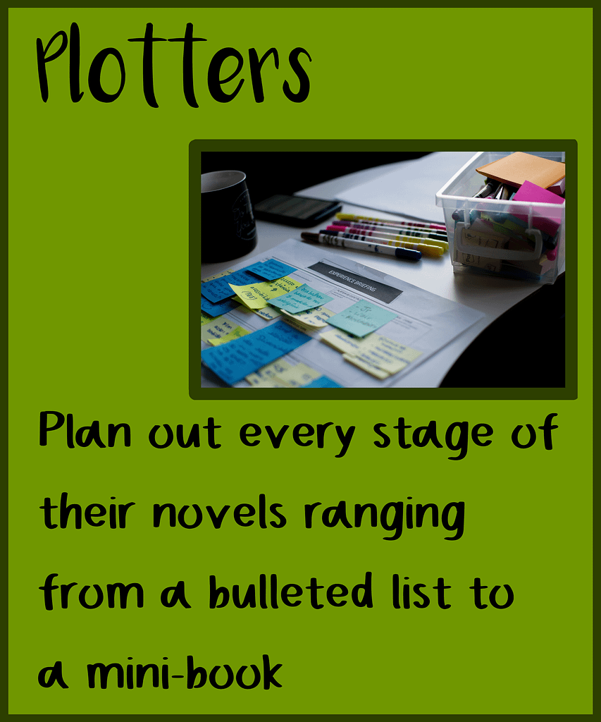 Plotters plan out their novels in detail