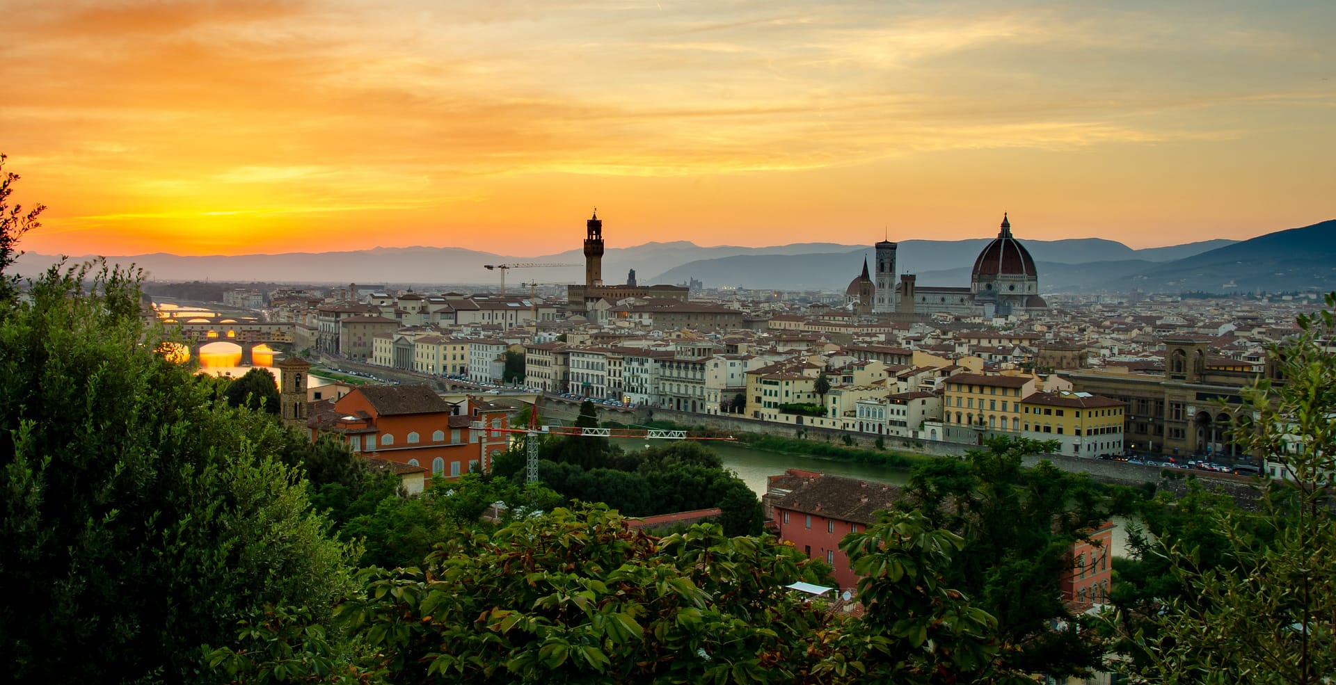 Florence, Italy at sunset